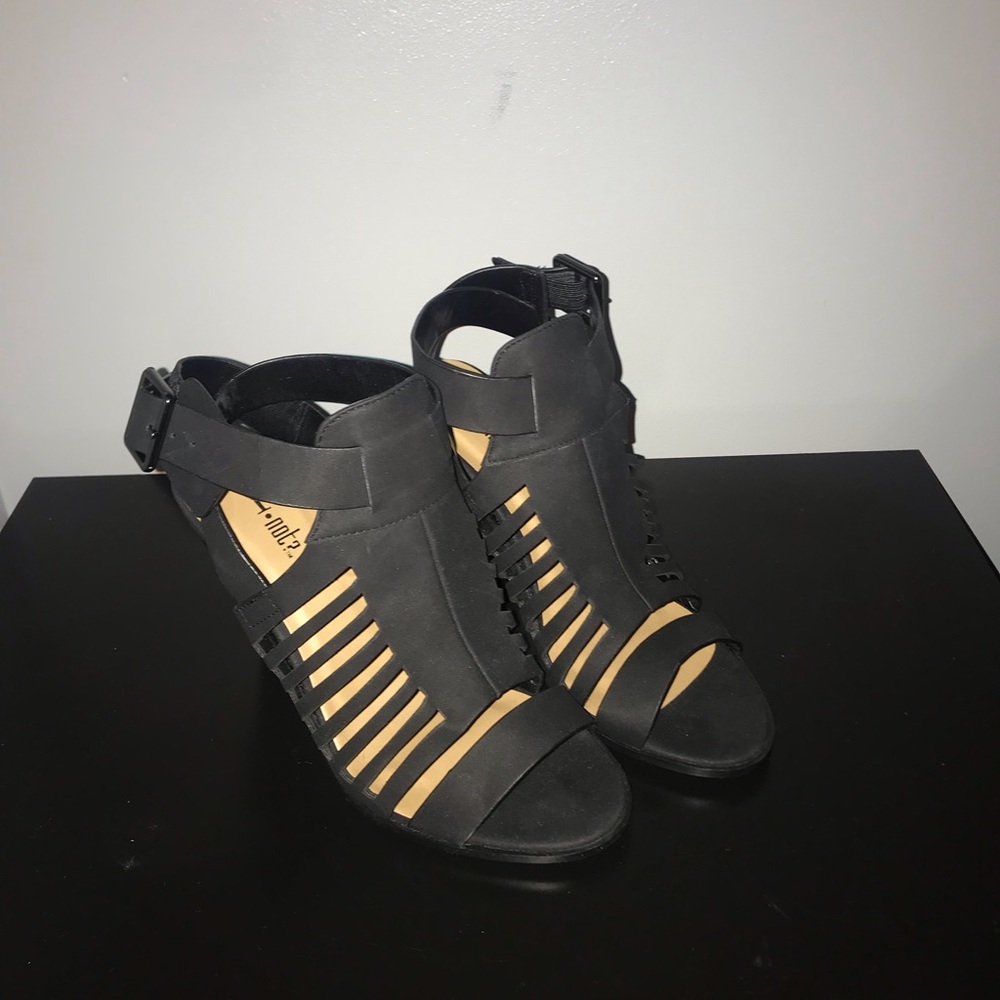 Black Strap Heels